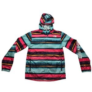 The North Face Windbreaker Jacket Hooded Stripe Windwall‎ Youth L